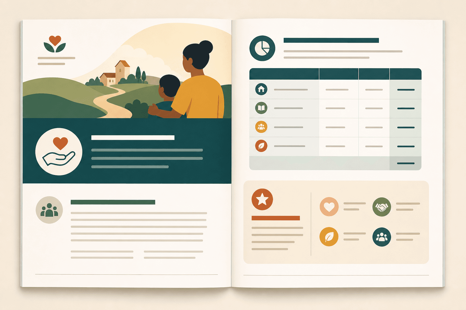 Donation proposal template for nonprofits with sections for the ask, need, budget, and recognition