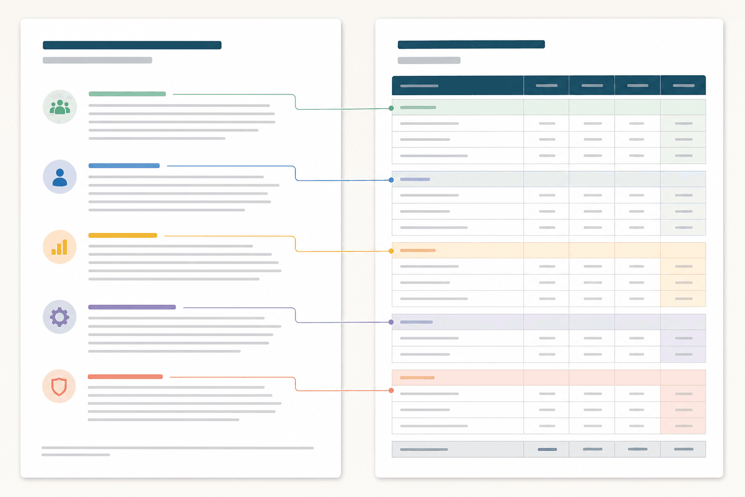 Grant budget narrative document shown beside a line-item budget table