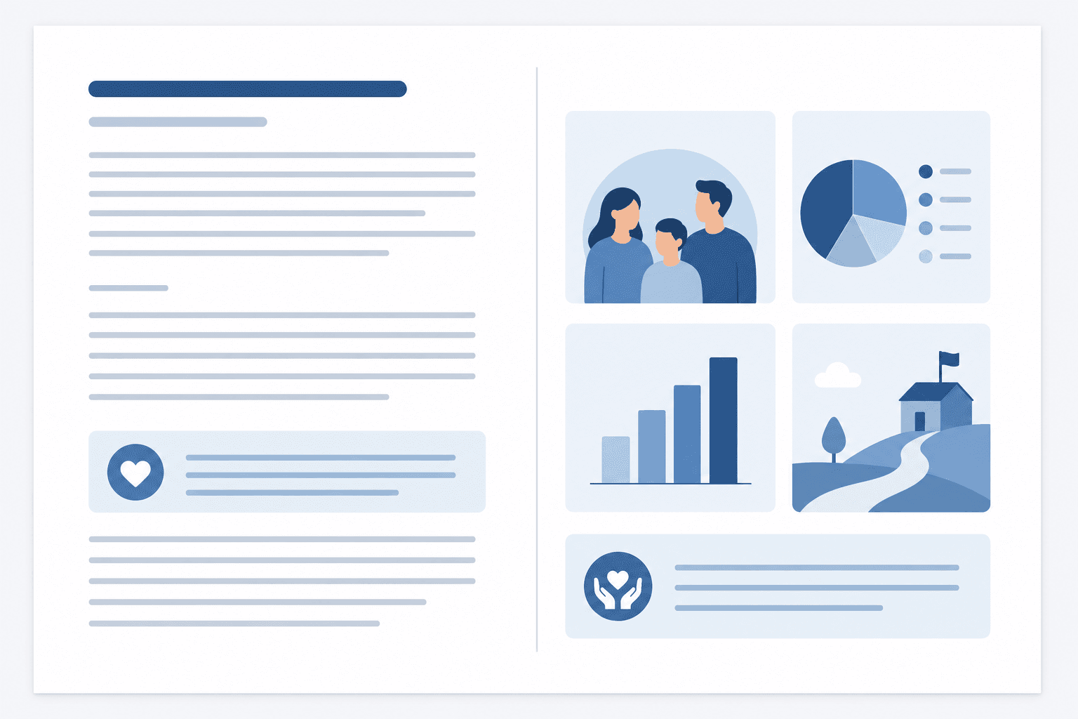 Grant progress report template showing narrative and financial sections side by side