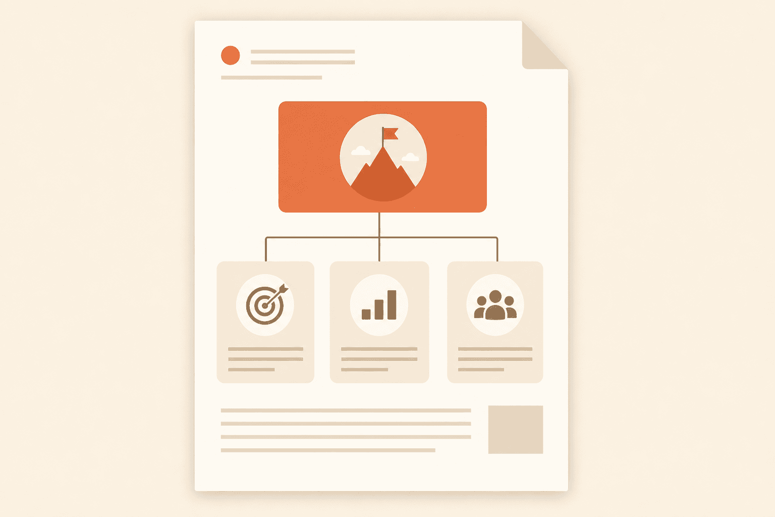 A grant proposal page showing one project goal supported by several measurable objectives
