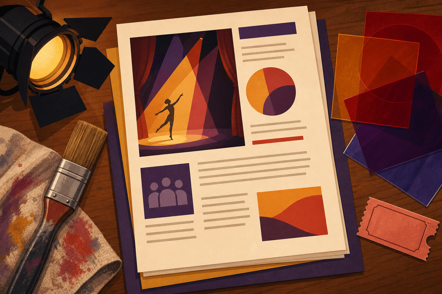 Sample grant proposal for an arts organization with budget and audience metrics