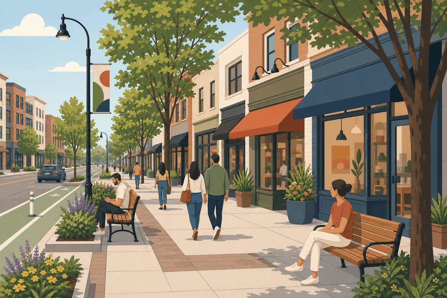 Community development grant proposal for a neighborhood commercial corridor project