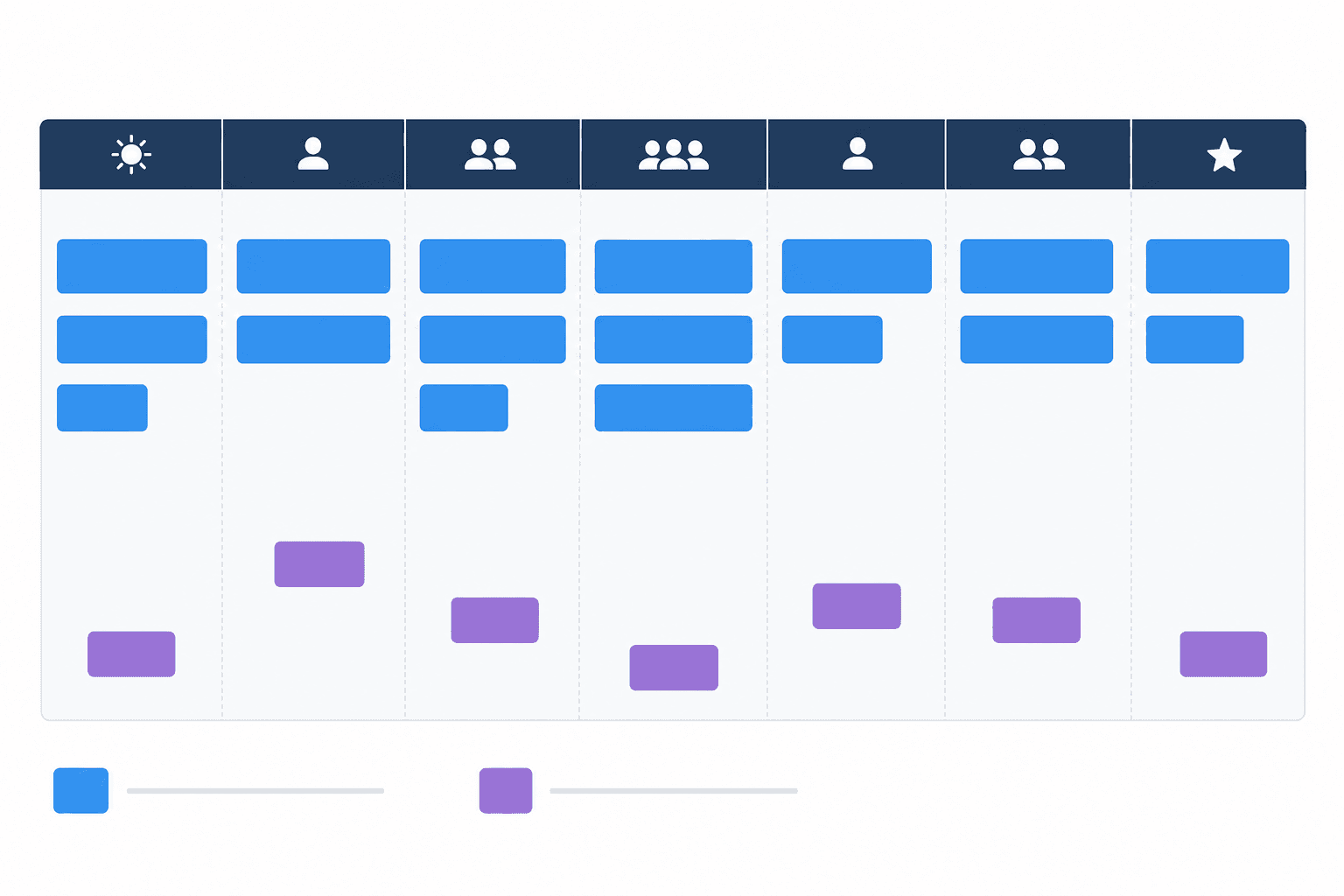 Weekly schedule showing funded program hours separated from voluntary religious activities