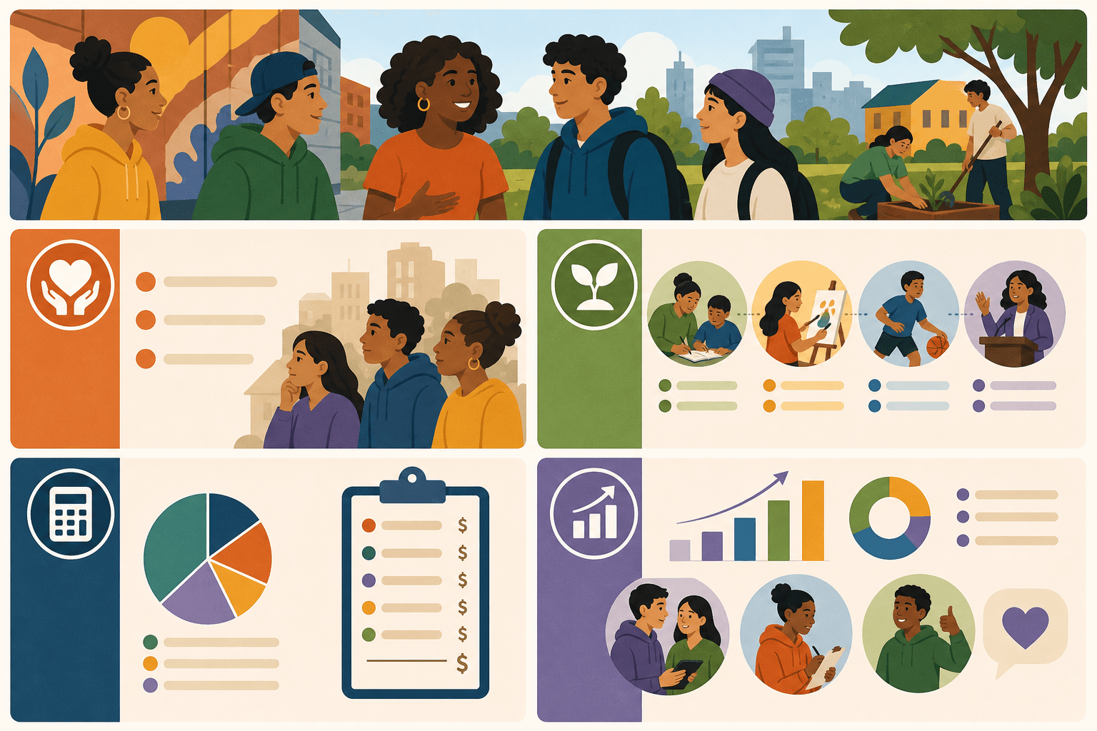 Sample grant proposal for a youth after-school program with budget and outcome sections