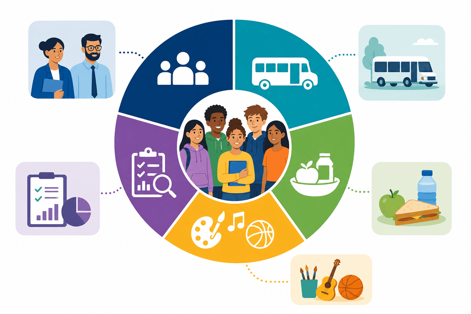Youth program budget broken into staffing, transportation, food, and enrichment