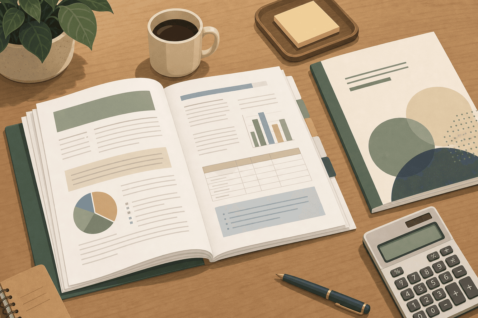 A grant proposal document beside a funder's application guidelines