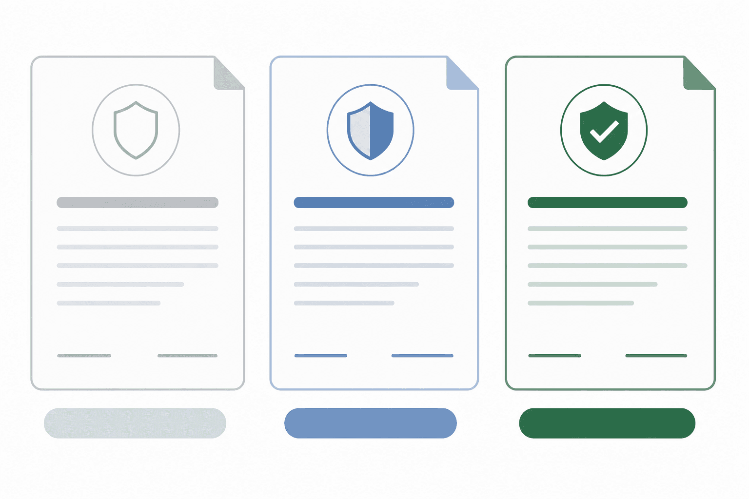 Diagram comparing a letter of support, a letter of commitment, and a letter of intent
